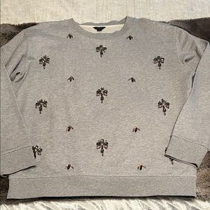 Gray Embellished Sweater